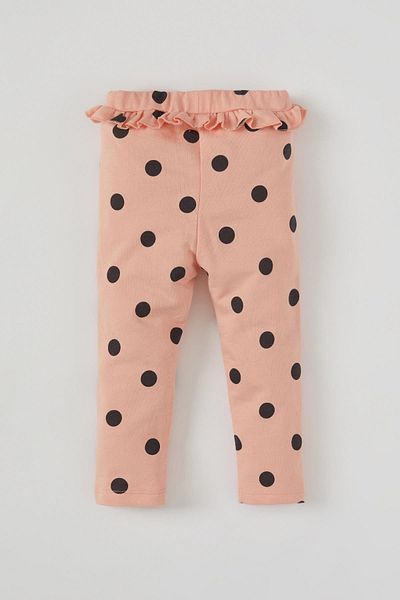 DeFacto Baby Girl Polka Dot Patterned Ruffle Detailed Cotton Sweatpants