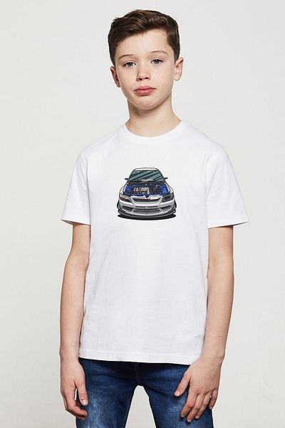 QIVI Tricou alb unisex pentru copii