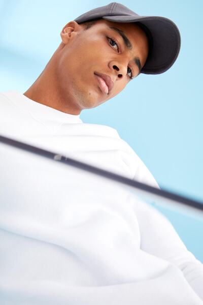 DeFacto Regular Fit bisiklet Yaka Basic Pamuklu Sweatshirt