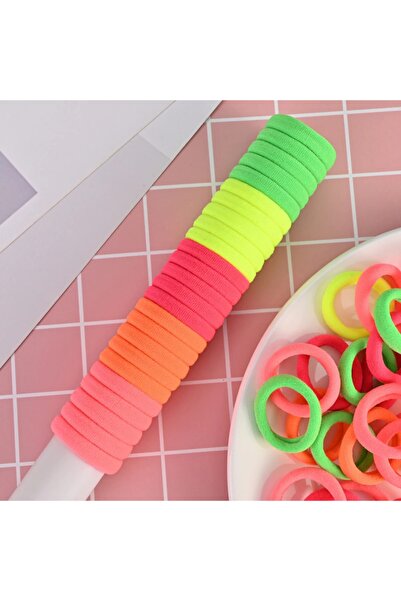 MutluBiDünya Kadın 30'lu Neon Lastik Toka Seti