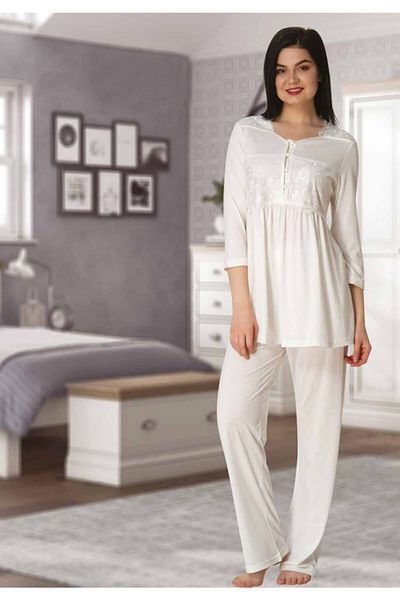 Effort Pijama Effortt 3011 Δαντελένια Λεπτομερή Σετ Πιτζάμες εγκυμοσύνης