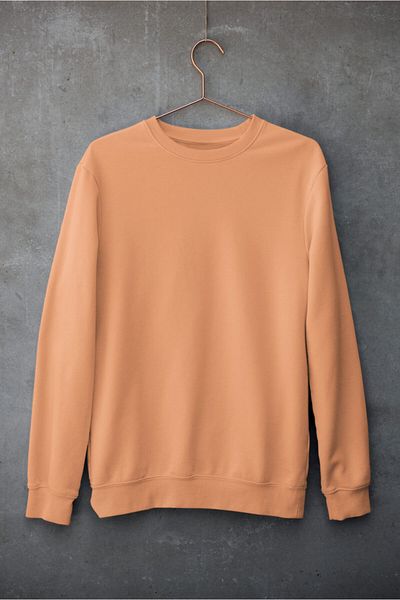 Raf Coll Φούτερ Unisex Basic με λαιμόκοψη σε σκόνη