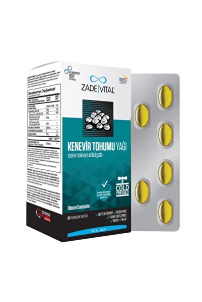 Zade Vital Kenevir Tohumu Yağı 30 Yumuşak Kapsül