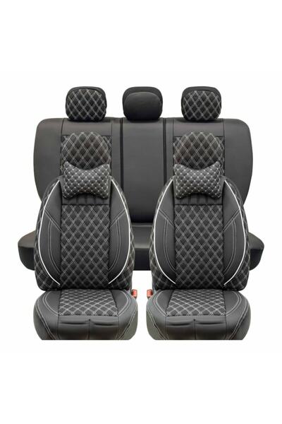 Stil غطاء مقعد سيارة فاخر شبه جلدي متوافق مع فولكس فاجن جولف 4 أمامي/خلفي