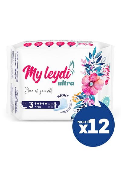 MYLEYDİ Ultra Hygienic Pad Night 84 Pieces (12 Packs)