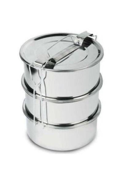 ÖZBİR Stainless Steel Home Type Expedition Bowl 3 Pieces, Stone Size 14 X 6 C...