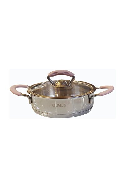 OMS Steel Pan Lid Mini Size Silicone with Handle 14 cm