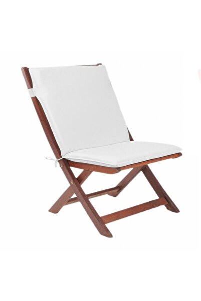 Evimstil Beyaz Outdoor Dış Mekan Sandalye Minderleri Fitilli Dikim Süngerli B...