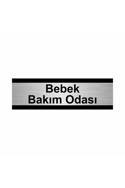 Özarslan Dizayn غرفة العناية بالطفل 7 × 20 سم لوح توجيه معدني فضي اللون