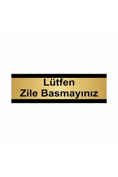 Özarslan Dizayn من فضلك لا تقرع الجرس 7x20 سم لافتة تحويل معدنية ذهبية اللون