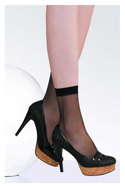 Bella Calze Fit Shiny Socket Socks Μαύρες 6 τεμαχίων