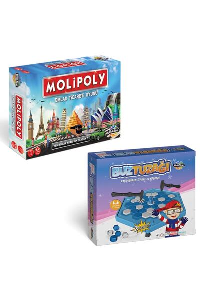 Moli Toys مجموعة لعبة آيس تراب + لعبة موليبولي للتجارة العقارية مكونة من قطعتين