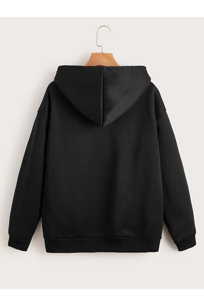 Benisengiydir Дамско черно обикновено сако Oversize
