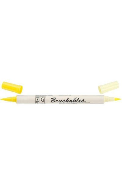Zig Brushables 2 Color Tone Brush Tip Marker Pen 050 Pure Yellow