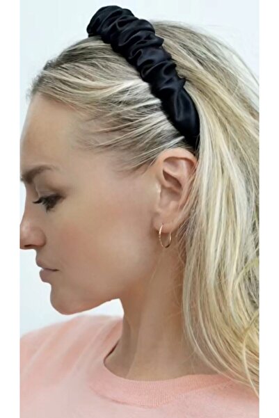 CSR AKSESUAR Μαύρο Σατέν Μαζευμένο Στέμμα