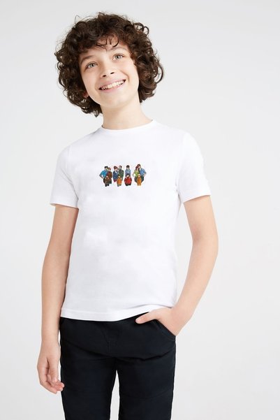 QIVI Unisex dečija bela majica