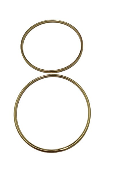 Generic Brand Mâner de geantă rotund din metal, auriu (13 cm) Ymn