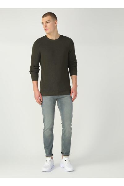 Lee Cooper Men Clayton Arrow Collar Sweater Khaki 211 Lcm Model