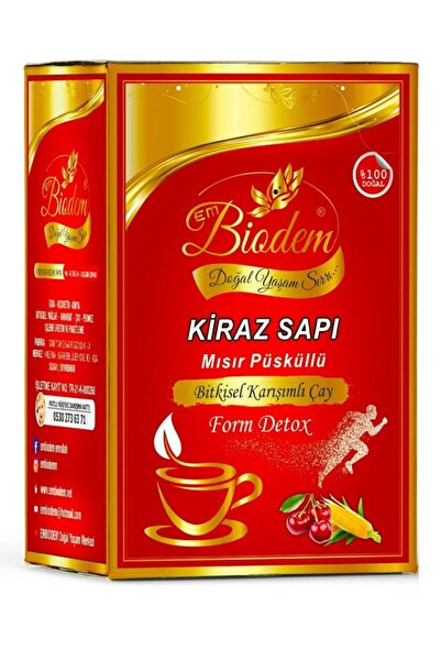 Embiodem Kiraz Sapı Mısır Püsküllü Bitkisel Form Detox Çayı 30’lu Süzen Poşet Çay - 1 Kutu