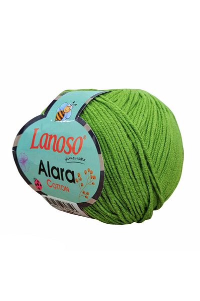 Lanoso Alara Βαμβάκι 50 γρ. Amigurumi Ipi 920 - Φυλλίδα πλεξίματος πράσινο γρασίδι