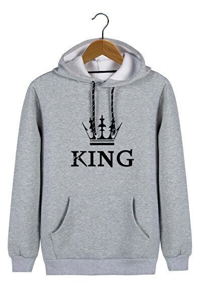 collis Φούτερ Unisex Grey King με κουκούλα και λεπτή εφαρμογή