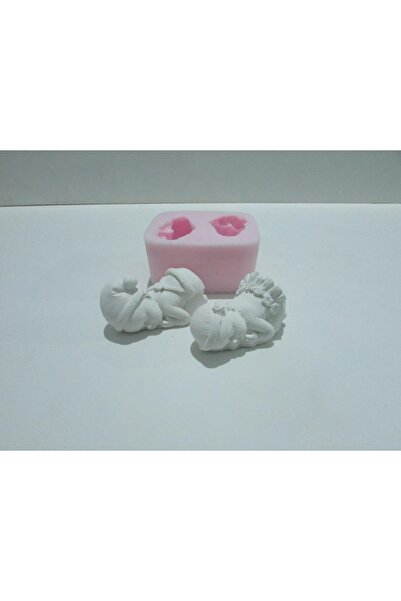 arıca pazarlama Uyuyan Bebek Silikon Kalıbı 2' Li