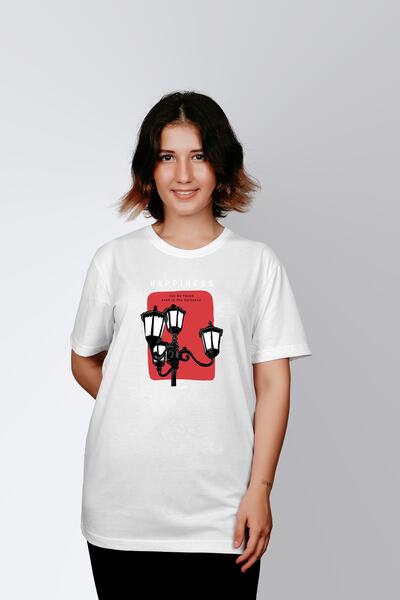 ErTaPassage Γυναικείο μπλουζάκι White Happiness με τύπωμα - T2794149