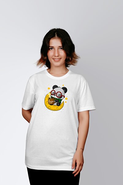 ErTaPassage Γυναικείο μπλουζάκι White Panda με τύπωμα - Cute, T6673089