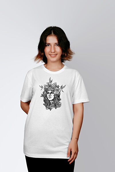 ErTaPassage Γυναικείο μπλουζάκι White Tattoo με τύπωμα - T5127519