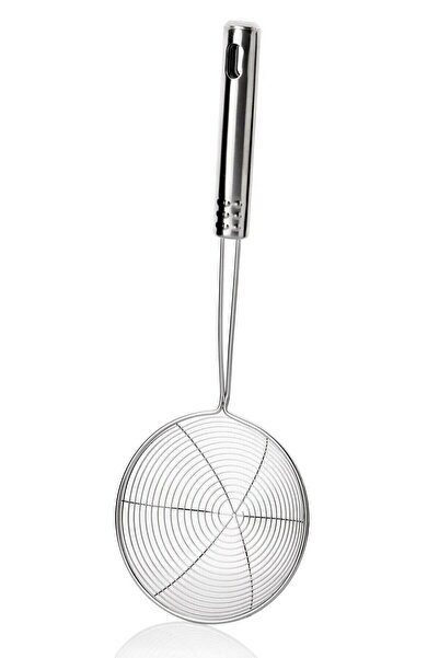Trouvaille Steel Lux Stainless Frying Colander, Oil Strainer, Steel Wire Ladle