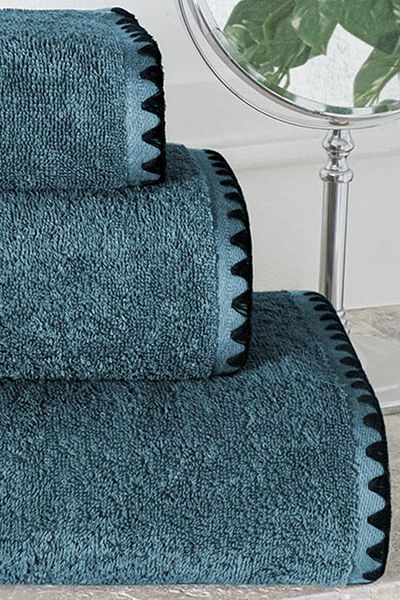 Upline Janine 3-Piece Towel Set (30X30 50X90 70X140) - Petrol Blue