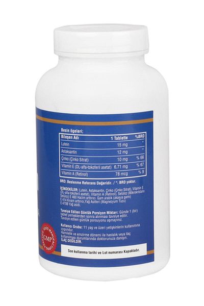 NCS Lutein 15 Mg Astaxanthin (staxanthin) 12 Mg 120 Tablets 3 Boxes