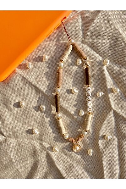 Moshi Design Happy Fimo Boncuklu Telefon Askısı Telefon Charmı