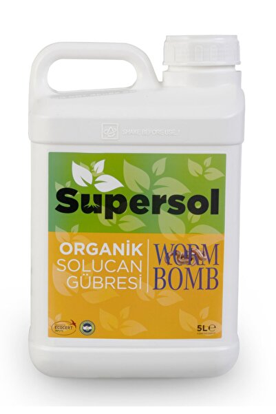 SUPERSOL BİYOTEKNOLOJİ Wormbomb 5l
organik Sıvı Solucan Gübresi