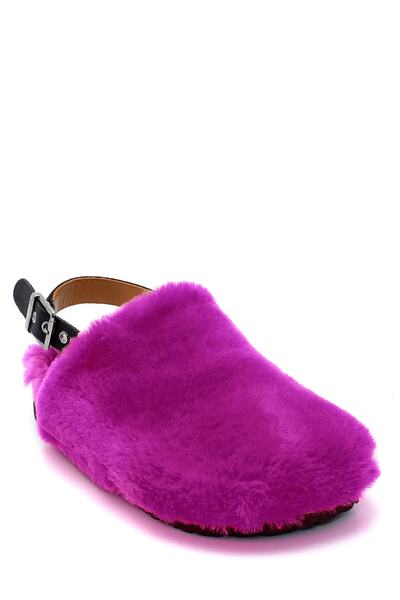 Bequemere Mantar Tabanlı Hakiki Deri Tüylü 306q Model Ortopedik Kadın Sandalet