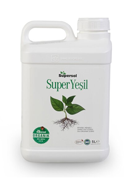 SUPERSOL BİYOTEKNOLOJİ Super Yeşil 5 L Bitkisel Menşeli Aminoasit Içeren Sıvı...