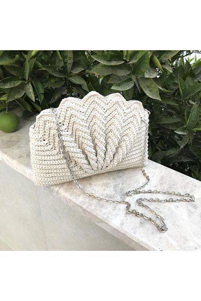 By G Tasarım Design Oyster Model Knitted Bag
