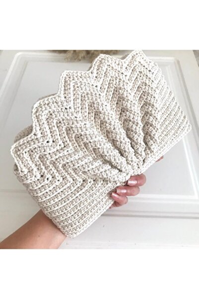 By G Tasarım Design Oyster Model Knitted Bag