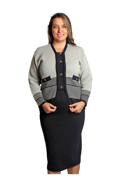 Sude Hnts Black 2 Piece Knitwear Set 6030