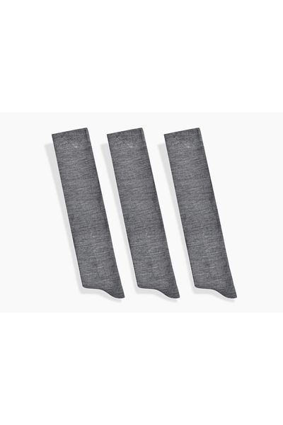 CUBBUX 3-Piece Women's Wool Gray Color Knee-High Mother Socks