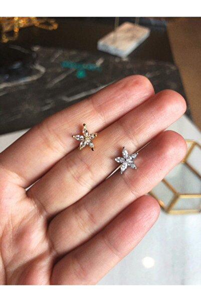 İncikcincik Kadın Gümüş Taşlı Piercing