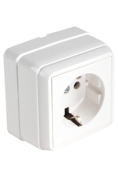 Mutlusan مقبس برون أبيض مؤرض - S/Ü