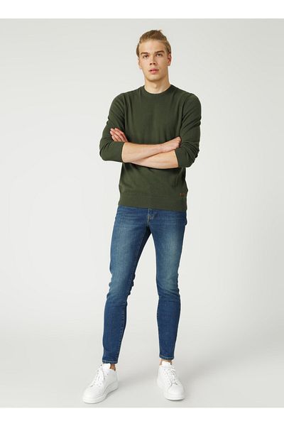 Lee Cooper Men's Aiden O Neck Sweater Green 211 LCM241065
