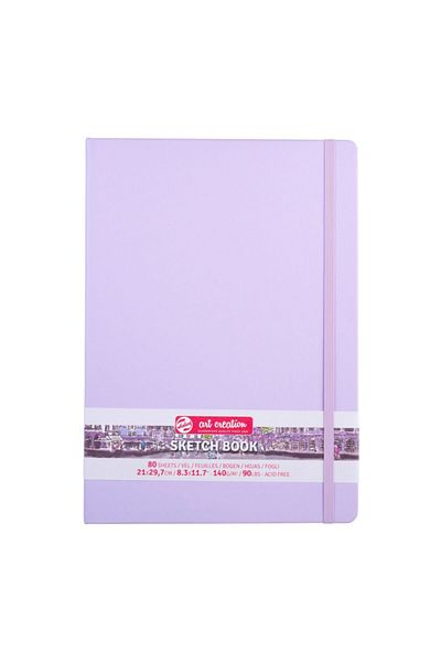 Talens Sketchbook Hard Cover Sketch Drawing Notebook 21x30 cm140 gr80 YpPastel Lilac