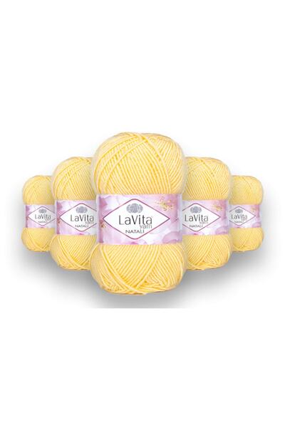 LaVita Yarn Natali El В'язальна нитка, пакет з 5 штук, Taka Yarn (2001-жовтий)