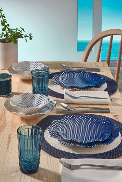 Güral Porselen Nesrin 24 Parça 6 Kişilik Bone Yemek Takımı -18643