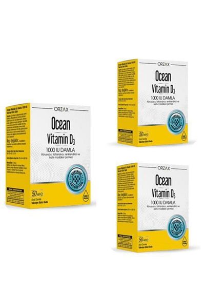 Ocean Vitamin D3 1000 Iu - Drops 50 ml, 3 Boxes Pack
