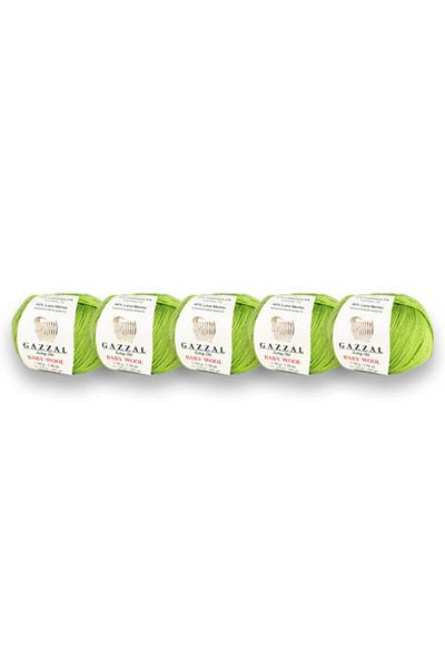 Gazzal Baby Wool Merino Wool 5 Pack Πλεκτό Χέρι, 50 Gr (838)