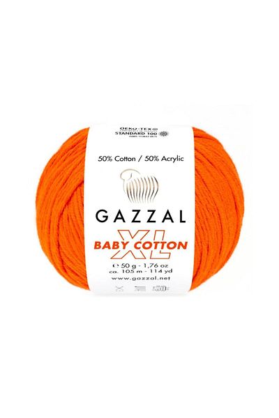 Gazzal Baby Cotton Xl Amigurumi Σκέλος Πορτοκάλι - 3419 - 50 Γρ. Σχοινί διάτρησης