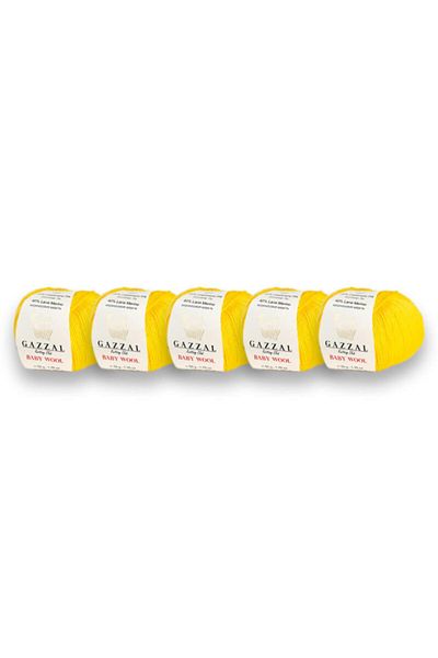 Gazzal Baby Wool Merino Wool 5 Pack Πλεκτό νήμα 50 gr (812)